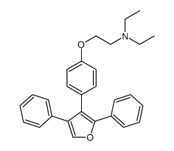 2-[4-(2,4-diphenylfuran-3-yl)phenoxy]-N,N-diethylethanamine Structure