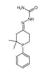 2,2-dimethyl-1-phenyl-phosphinan-4-one semicarbazone Structure