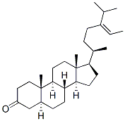 Stigmast-24(28)-en-3-one, (5alpha)-结构式