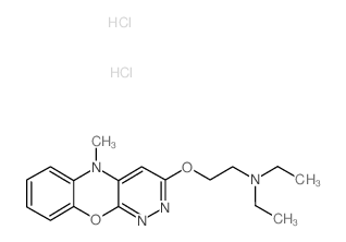 N,N-Diethyl-2-[(5-methyl-5H-pyridazino[3,4-b][1,4] benzoxazin-3-yl)oxy]ethanamine dihydrochloride结构式