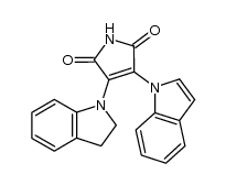 3-(indol-1-yl)-4-(2,3-dihydroindol-1-yl)-1H-pyrrole-2,5-dione结构式