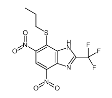 4,6-dinitro-7-propylsulfanyl-2-(trifluoromethyl)-1H-benzimidazole结构式