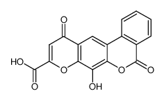 7-Hydroxy-5,11-dioxo-5H,11H-6,8-dioxa-benzo[a]anthracene-9-carboxylic acid结构式