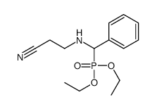 3-[[diethoxyphosphoryl(phenyl)methyl]amino]propanenitrile Structure