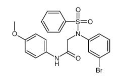 2-[N-(benzenesulfonyl)-3-bromoanilino]-N-(4-methoxyphenyl)acetamide结构式