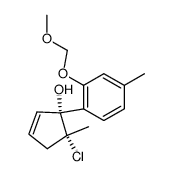 5-chloro-5-methyl-1-<2-(methoxymethoxy)-4-methylphenyl>cyclopent-2-en-1-ol结构式