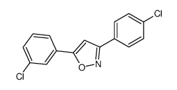 5-(3-chlorophenyl)-3-(4-chlorophenyl)-1,2-oxazole Structure