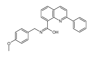 N-[(4-methoxyphenyl)methyl]-2-phenylquinoline-8-carboxamide Structure