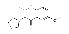 6-methoxy-2-methyl-3-pyrrolidin-1-ylchromen-4-one Structure