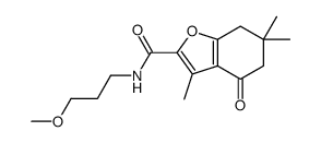 N-(3-methoxypropyl)-3,6,6-trimethyl-4-oxo-5,7-dihydro-1-benzofuran-2-carboxamide Structure