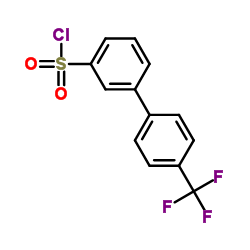 (3-[4-(TRIFLUOROMETHYL)PHENYL]PHENYL)SULFONYLCHLORIDE Structure