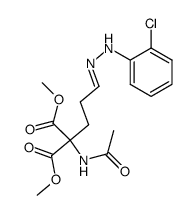 dimethyl 2-acetamido-2-(3-(2-(2-chlorophenyl)hydrazono)propyl)malonate结构式