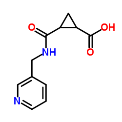 2-(N-(3-Pyridylmethyl)carbamoyl)cyclopropanecarboxylic acid Structure