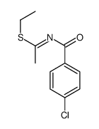 ethyl N-(4-chlorobenzoyl)ethanimidothioate结构式