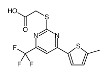 Acetic acid, 2-[[4-(5-methyl-2-thienyl)-6-(trifluoromethyl)-2-pyrimidinyl]thio] Structure