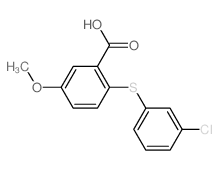 2-(3-chlorophenyl)sulfanyl-5-methoxy-benzoic acid结构式