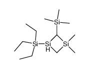 1,1-dimethyl-3-(triethylsilyl)-2-(trimethylsilyl)-1,3-disiletane结构式