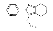 3-METHYLTHIO-2-PHENYL-4,5,6,7-TETRAHYDRO-2H-INDAZOLE Structure