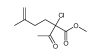 methyl 2-acetyl-2-chloro-5-methylhex-5-enoate结构式