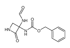 (3RS)-3-Benzyloxycarbonylamino-3-formamido-azetidin-2-one Structure