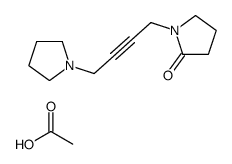 acetic acid,1-(4-pyrrolidin-1-ylbut-2-ynyl)pyrrolidin-2-one结构式