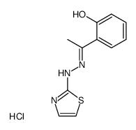 2-[1-(Thiazol-2-yl-hydrazono)-ethyl]-phenol; hydrochloride结构式