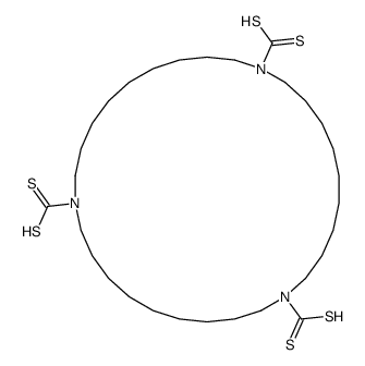 1,11,21-triazacyclotriacontane-1,11,21-tricarbodithioic acid Structure