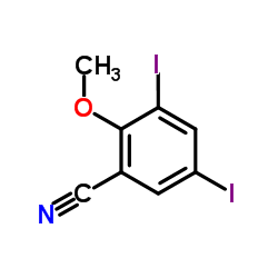 3,5-Diiodo-2-Methoxy-benzonitrile结构式