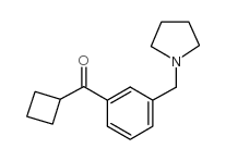 CYCLOBUTYL 3-(PYRROLIDINOMETHYL)PHENYL KETONE structure