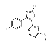 2-chloro-4-(4-fluorophenyl)-5-(2-methylsulfanylpyrimidin-4-yl)-1,3-thiazole结构式