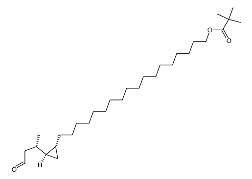 2,2-dimethylpropionic acid 18-[(1R,2S)-2-((S)-1-methyl-3-oxopropyl)cyclopropyl]octadecyl ester结构式