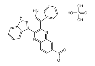 2,3-bis(1H-indol-3-yl)-6-nitroquinoxaline,phosphoric acid Structure