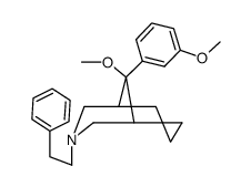 9-Methoxy-9-(3-methoxy-phenyl)-3-phenethyl-3-aza-bicyclo[3.3.1]nonane结构式