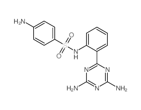 Benzenesulfonamide,4-amino-N-[2-(4,6-diamino-1,3,5-triazin-2-yl)phenyl]-结构式