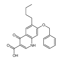 6-butyl-1,4-dihydro-4-oxo-7-(phenylmethoxy)quinoline-3-carboxylic acid Structure