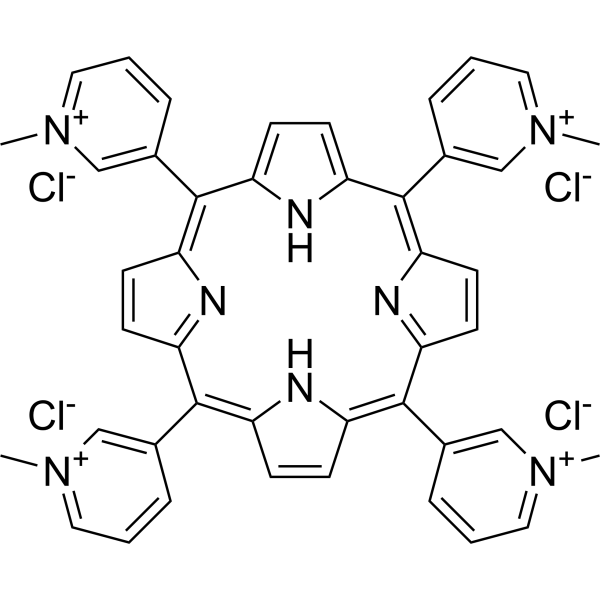 meso-Tetra (N-methyl-3-pyridyl) porphine tetrachloride Structure