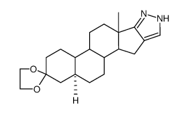 3,3-ethane-1,2-diyldioxy-1'(2')H-(5α)-estrano[17,16-c]pyrazole结构式