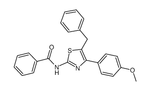 N-[5-benzyl-4-(4-methoxy-phenyl)-thiazol-2-yl]-benzamide Structure