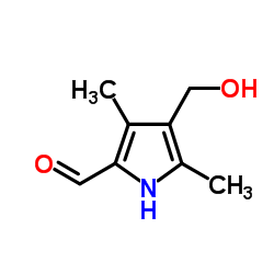 4-(Hydroxymethyl)-3,5-dimethyl-1H-pyrrole-2-carbaldehyde结构式