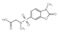 {Methyl[(3-methyl-2-oxo-2,3-dihydro-1,3-benzoxazol-6-yl)sulfonyl]amino}acetic acid Structure