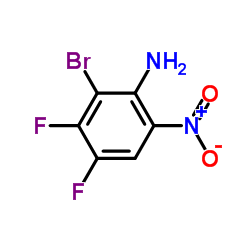 2-Bromo-3,4-difluoro-6-nitroaniline Structure