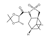 N-[(4R,5S)-2,2,5-trimethyl-1,3-dioxolane-4-carbonyl]bornane-10,2-sultam Structure