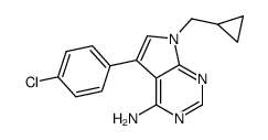 5-(4-chlorophenyl)-7-(cyclopropylmethyl)pyrrolo[2,3-d]pyrimidin-4-amine Structure