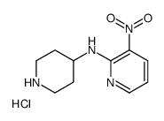 (3-Nitro-pyridin-2-yl)-piperidin-4-yl-amine hydrochloride Structure