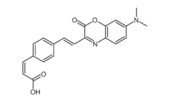 4-(beta-(7-dimethylamino-1,4-benzoxazin-2-one-3-yl)vinyl)phenylpropenoic acid结构式