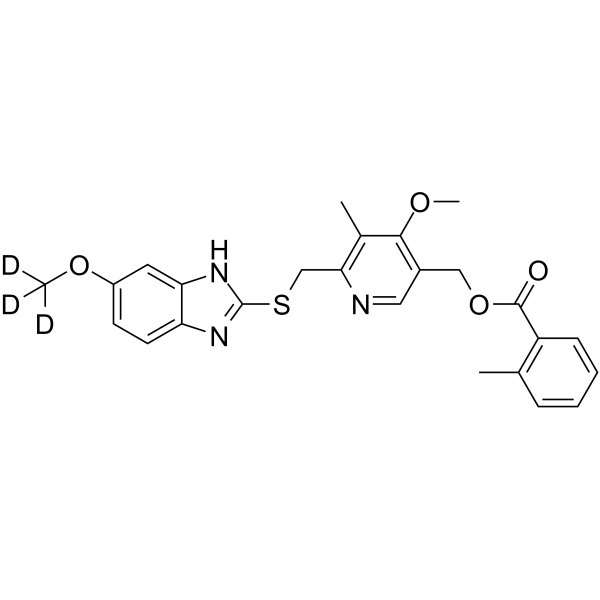 o-Toluoyl-5-hydroxy Omeprazole Sulfide-d3结构式