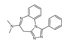 N,N-dimethyl-1-phenyl-4H-[1,2,4]triazolo[4,3-a][1,5]benzodiazepin-5-amine结构式