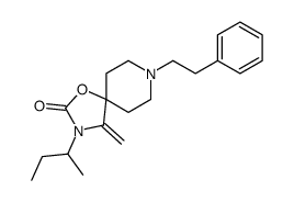 3-butan-2-yl-4-methylidene-8-(2-phenylethyl)-1-oxa-3,8-diazaspiro[4.5]decan-2-one结构式