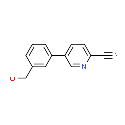 5-[3-(hydroxymethyl)phenyl]pyridine-2-carbonitrile结构式