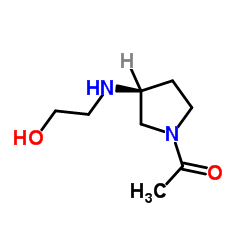 1-{(3S)-3-[(2-Hydroxyethyl)amino]-1-pyrrolidinyl}ethanone Structure